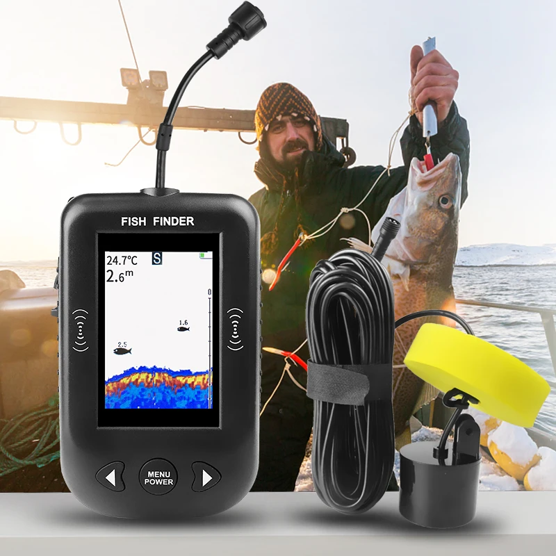 Fish Finder Transducer - Erchang XF03 Fischfinder 45 Grad 100M