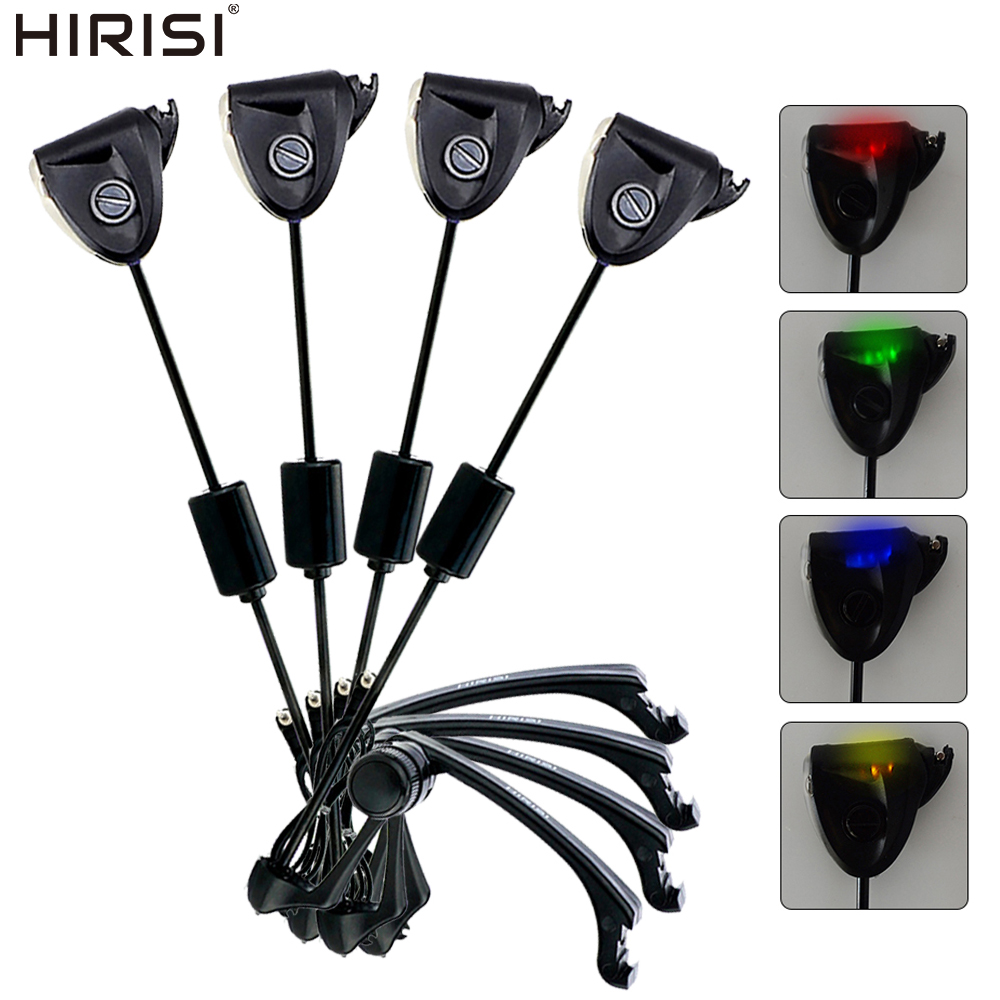 Bite Indicator - Hirisi B2005 Karpfenangel-Swinger-Set Mehrfarbiges LED-Licht Einstellbare