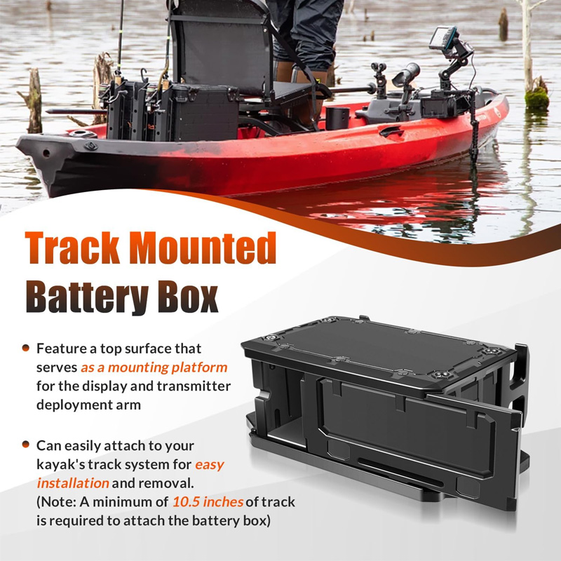 Schienenmontierter Batteriekas – Fish Finder Battery Bewertung und Preis